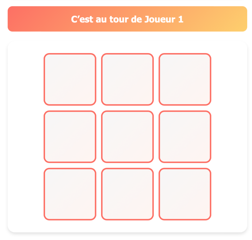 Jeu du morpion en ligne