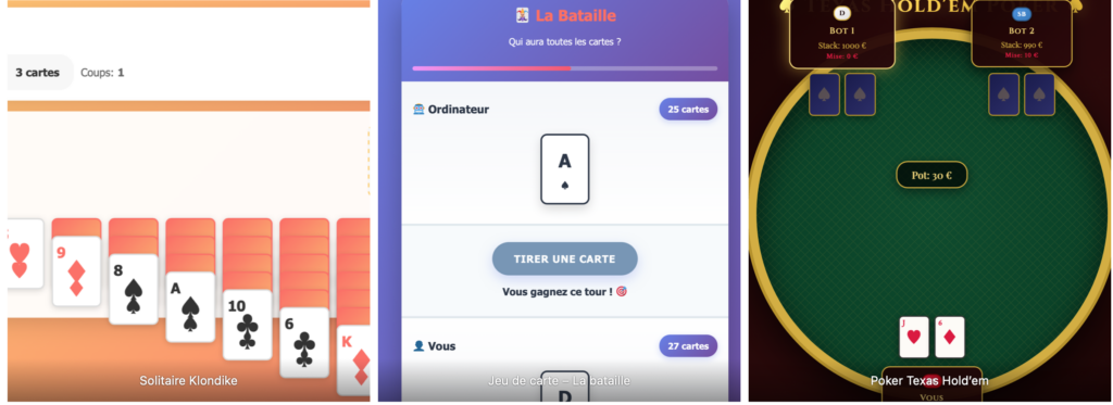 Jeux de cartes en ligne