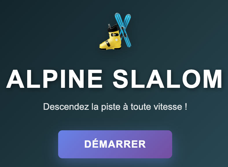 Alpine Slalom : Jeu de Ski