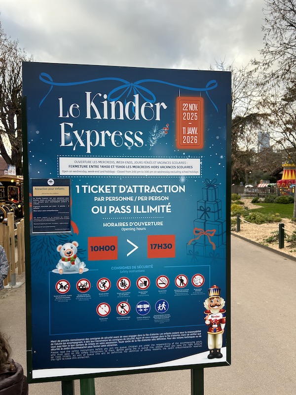 Kinder express jardin d'acclimatation