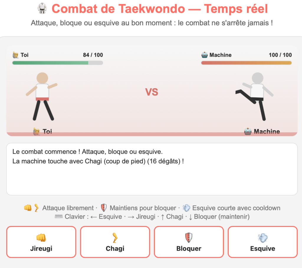 Jeu de taekwondo gratuit en ligne